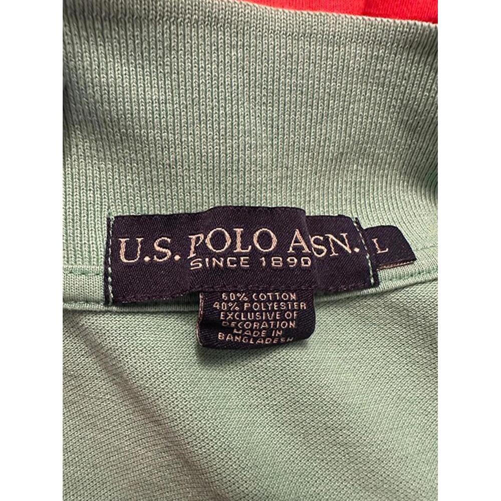 U.S. Polo Assn. Men's Blue/Green Polo Shirt - Size L - Picture 3 of 3